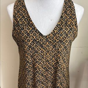 Black and Tan Sleeveless Top